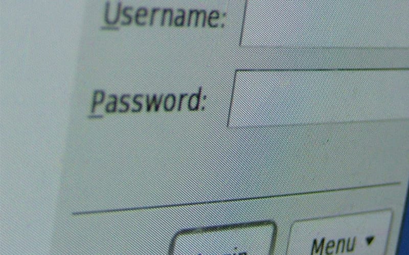 Screenshot of login form for Christian Financial Advisors website.
