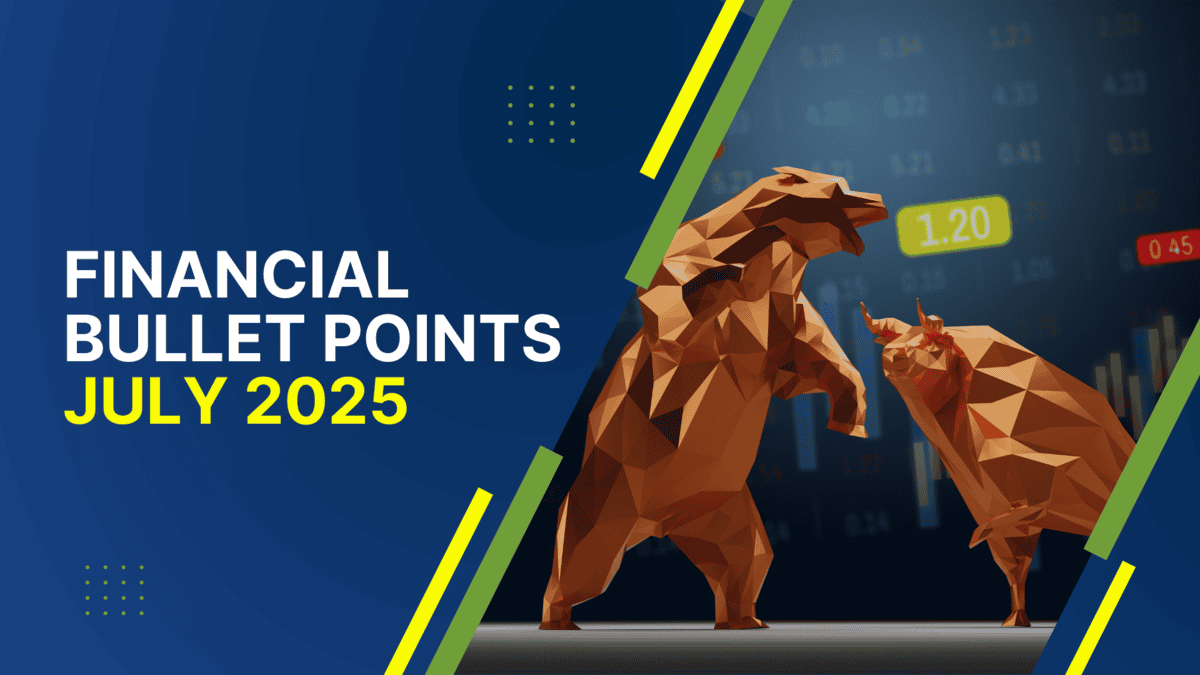 Bull and bear figurines representing market trends for July 2025.